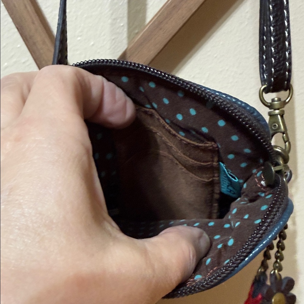 Chala Blue and Brown Horse Crossbody Bag - Picture 5 of 7